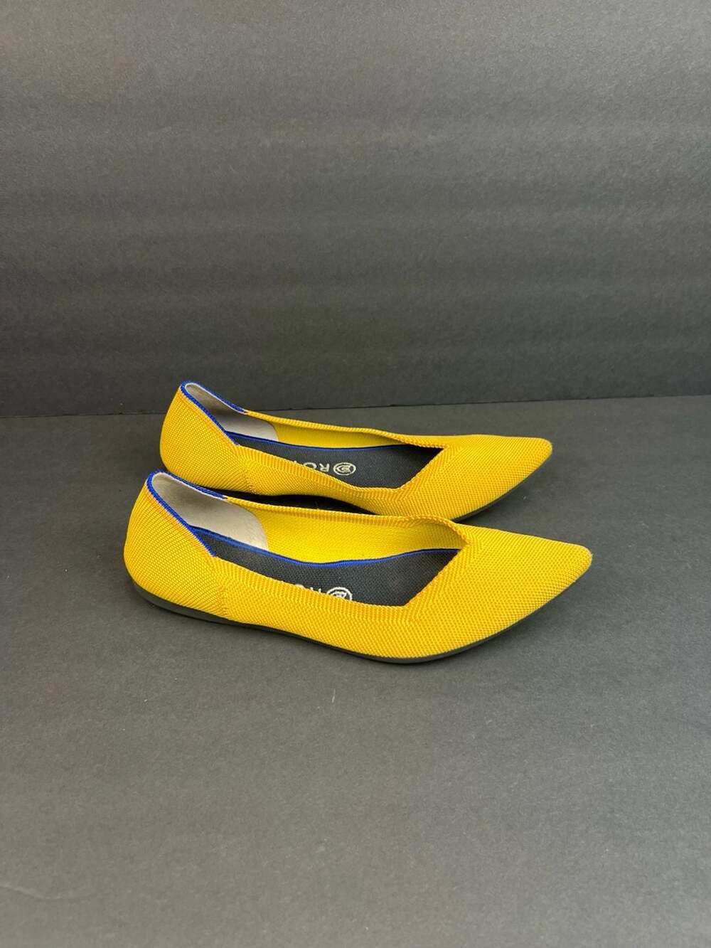Rothy's The Point Women's Knit Ballet Flats in Marigold Yellow Size 9